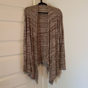 Tan and brown sweater cardigan